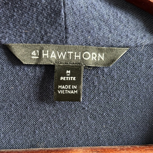 Navy, Knit Wrap Sleeveless Top Petite Medium - Picture 5 of 5